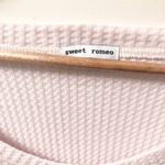 Sweet Romeo  Waffle Knit Thermal Henley Light Pink 1X Photo 2