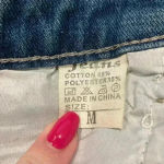 New with tags sheilay high rise ripped jean shorts in size medium Blue Photo 2