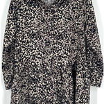 ZARA  Woman Cheetah Peplum Tunic Length Button‎ Down Blouse medium Photo 0