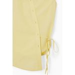 COS  Oversized Sleeveless Wrap Shirt in Butter Yellow Summer Cottagecore Size 6 Photo 3