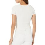 Madewell Womens Ottoman Crop Sweater Tee Shirt Top Bright Ivory XS Photo 2