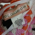 B.O.G. Collective‎ Granny Squares Cotton Knit Halter Top Multicolor Size L Orange Size L Photo 4