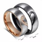 2pcs Forever Love Heart Couple Rings Photo 5