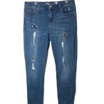 Seven7 Jewel Embellished Distressed Skinny Ankle Photo 1