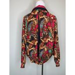 Vintage Silk Track Jacket Y2k 90s Boho Indie Sleaze Sz Small Streetwear Red Photo 1