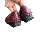 Alegria  Feliz Mary Jane Snake Print Leather Shoes FEL-718 Red Sz 37 US 7/7.5 Photo 3