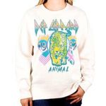 Def Leppard  White Graphic Sweatshirt size L Photo 0