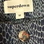 Revolve Superdown Darlene High Waisted Pants Blue Snake Size Medium Snakeskin Mob Wife Photo 8