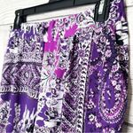 Purple Bohemian Paisley Floral Harem Pants Size Petite Medium Photo 1