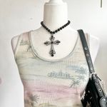 Wildfox Palm Tree Tank Top, Beach, Tropical, Vintage,‎ Soft Girl, Coconut Girl, Small Photo 1