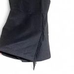 Ann Taylor Wool Blend Dress Sz 8 Gray Wrap Skirt with Fringe Classic Career Work Photo 5