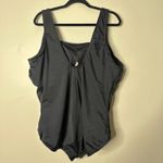 Lands' End One Piece Womens 26W Swimsuit Swim Beach Resort Cruise Black Padded Photo 2