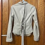 Heartloom Revolve Ivory Faux Leather Top with Open Lace-Up Back NWT XS Photo 5