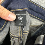 True Religion Jeans Jennie Curvy High Rise Skinny Womens 24 Blue Dark Wash Photo 4