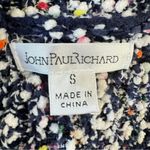 John Paul Richard Blue Confetti Nubby Loop Chenille Mock Neck Sweater S Photo 11