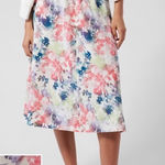 Athleta Jupe Savannah Floral Midi Skirt Size Large Watercolor Athletic Summer Photo 0