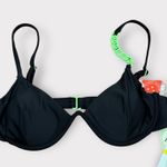 Red Carter NWT  Black & Lime Green Chain Bikini Top Photo 0