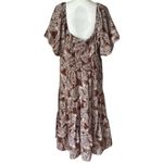 Her Destiny Women Tropical Floral Print Brown/White Maxi Long Dress NWOT Brown Size 2X Photo 4