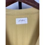 Girl And The‎ Sun Mustard Yellow Lorey Long Puff Sleeve Tiered Linen Blend Dress Size L Photo 5