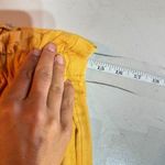 Loft Women's High Rise Straight Elastic Waist Crop Paperbag Pants Yellow Small Photo 9