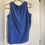 Dana Buchman 🌞EUC  Sleeveless Blue & White Indian Design with Gold Latch A226 Photo 3