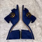 Gucci  Women's GG Navy Fringe Sandals Photo 4