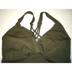 prAna New Womens 34 D S Tankini Top Cargo Green Adjustable Straps Support Strapp Photo 3