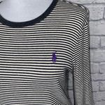Ralph Lauren Sport women XL scoopneck Longsleeve stripe top grey/white Photo 1