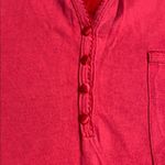 VINTAGE RED HENLEY NIGHT GOWN TEE SHIRT DRESS Size M Photo 3