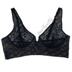 Free People  Tameeka Lace Underwire Bra Black Photo 8