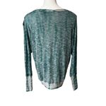 Miss Me Scoop Neck Drop Sleeve Sweater in Turquoise and Black, Sz M Photo 5