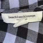 BeachLunchLounge  Roberta Black Blue Gingham Bell Sleeve Flannel‎ Top Women Large Photo 7