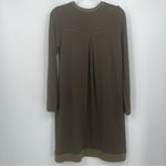 J. Jill Long Sleeve Striped Dress Size‎ Small Olive Green Black Ribbed Photo 9
