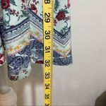 Pink Rose NWT Mint Blue Floral Zigzag Print Short Sleeve T Shirt Dress Swing New Photo 5