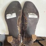 TWO LIPS Vintage Snakeskin Peep Toe Pumps Rhinestone Embellishment, Size 9M Brown Photo 6