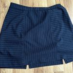 Cooperative  from urban outfitter medium navy white pinstripe slit mini skirt Photo 9