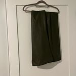 Anthropologie The Colette Crop Faux Leather Wide Leg Pant - Green Size 31/12 Photo 2