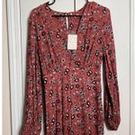 Free People NEW Some like it Hot Floral Plunge Neck Wide Leg Jumpsuit Size 6 Photo 2