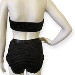 Fashion house New Commando Faux-Leather Smocked Tube Top And Short Set  Photo 4