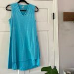 Neon Buddha Blue Layered Cotton Dress Sleeveless Comfort Pool Beach Size XS Photo 1