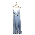 Selfie Leslie  Desert Rose Crochet Lace-Up Back Maxi Dress Ice Blue Size XL Boho Photo 1