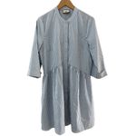 Tuckernuck Royal Shirt Mini Dress Blue Stripe Size Large Photo 6