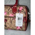 Coach Rowan Satchel Bag in Signature Canvas with cherry print Photo 3