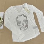 Zadig & Voltaire White Long Sleeve Scull Shirt Photo 2