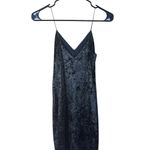 Alice + Olivia  Black ‘Cate’ Crushed Velvet Midi Slip Dress Photo 8