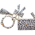 Leopard Print Card Holder and Keychain Set Black Photo 5