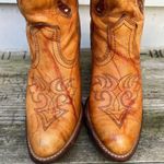 Capezio Miss Butterfly Boots stacked heel marbled brindle tan brown leather Photo 2