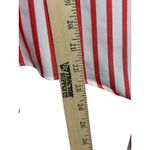 Chico's  Red White Vacation‎ Stripe Button Down Tie Front Long No Iron Sz 2 Large Photo 8