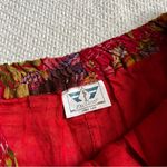 Vintage Coral Reef Print High Waisted Summer Red Shorts Size L Photo 2