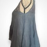 Free People  FP ONE Women's Gray Lace Sleeveless Boho Tunic‎ Top XS | EUC Photo 2